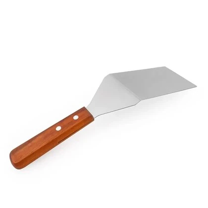 Wooden Flat Handle SS Rectangle Lifter Plain - No.24 — view 9