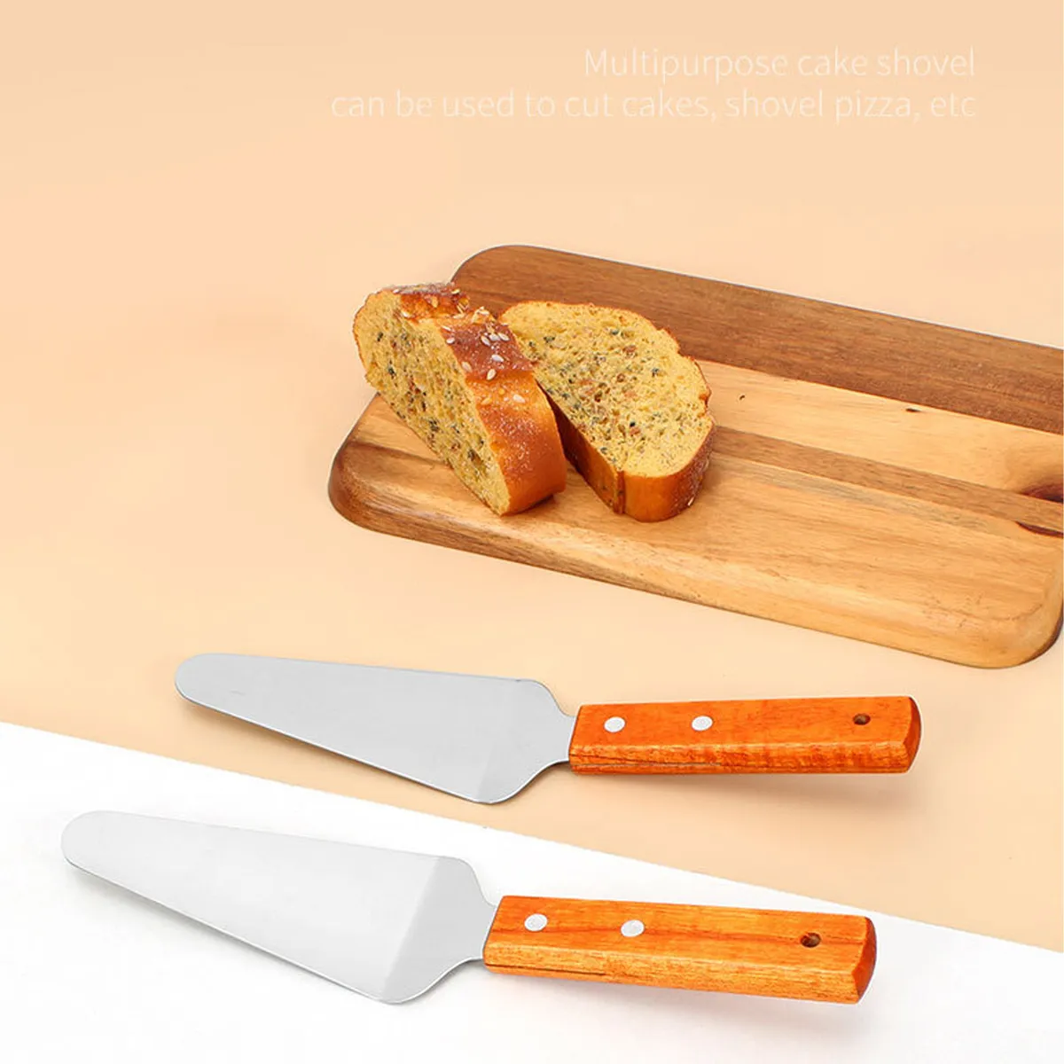 Wooden Flat Handle SS Triangle Lifter Plain - No.147 — view 4