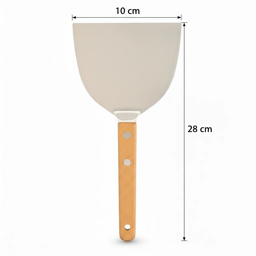 Wooden Flat Handle SS U Shaped Lifter Big - No.28 — view 2