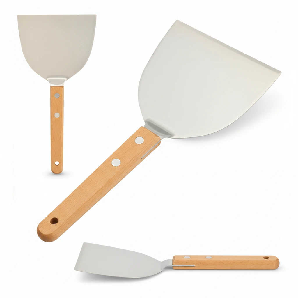 Wooden Flat Handle SS U Shaped Lifter Big - No.28 — view 7