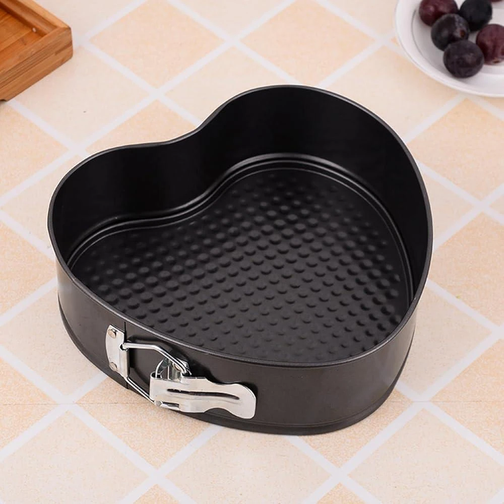 Heart Teflon Coated Cake Mould 3pc/set with 7cm Depth - 20,22,24cm Long — view 6