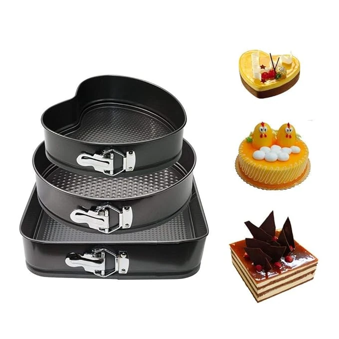 Mix Teflon Coated Cake Mould 3pc/set with 7cm Depth - 20,22,24cm — view 9