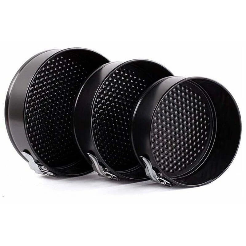 Round Teflon Coated Cake Mould 3pc/set with 7cm Depth - 18,20,22cm Wide