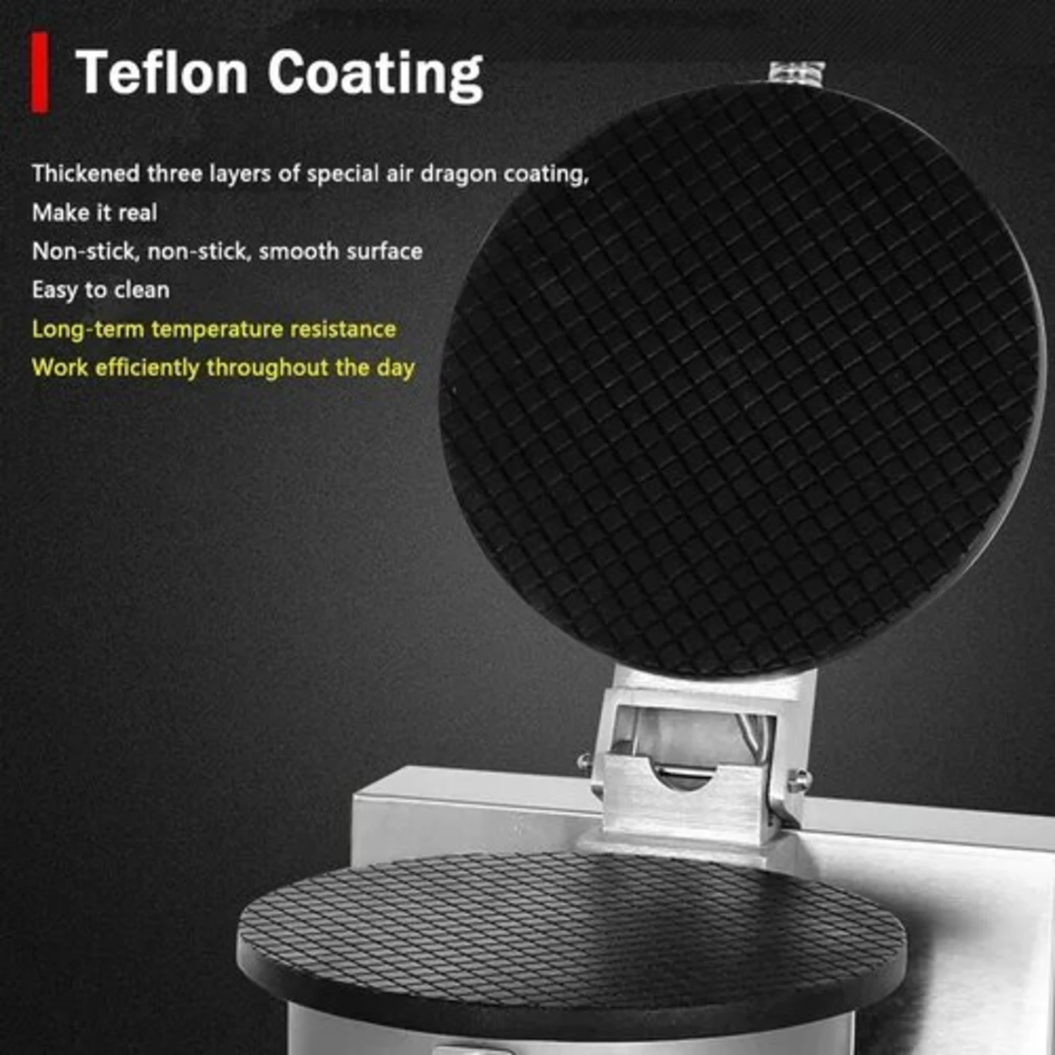Spares for Electric Round Cone Waffle Maker - Up + Down Plate with Element/Coil — view 4