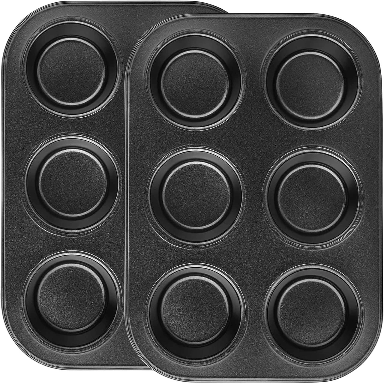 Round 6 Big Slots Teflon Coated Muffin Mould (Slot Size: 6.5x2.5cm) — view 7