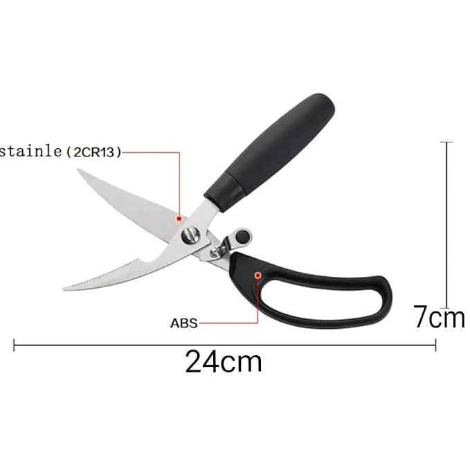 Black Handle Curved Kitchen Scissor — view 2