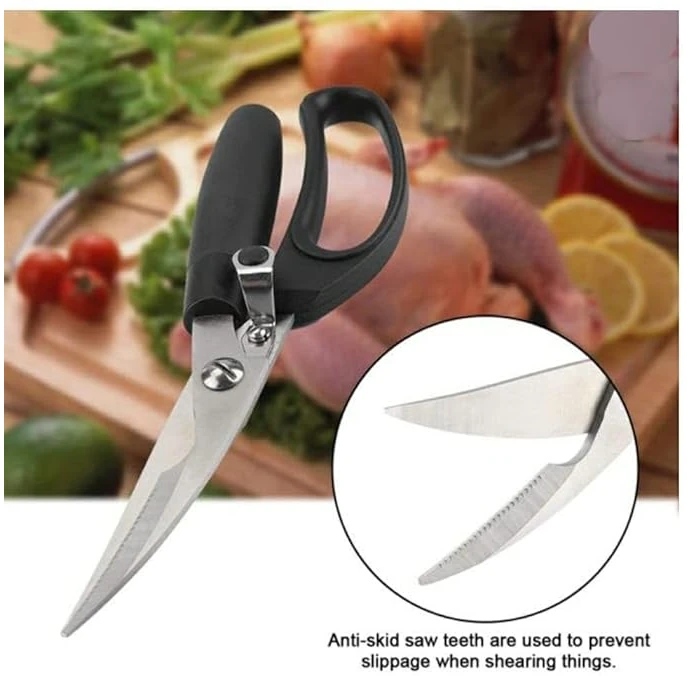 Black Handle Curved Kitchen Scissor — view 8