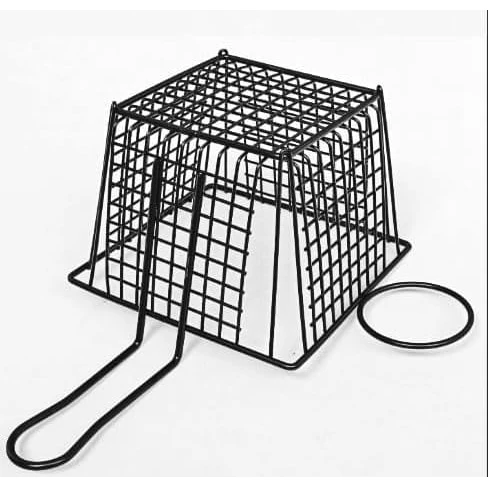 Black Thick Metal Wire Starter Basket with Side Holder Rack — view 5