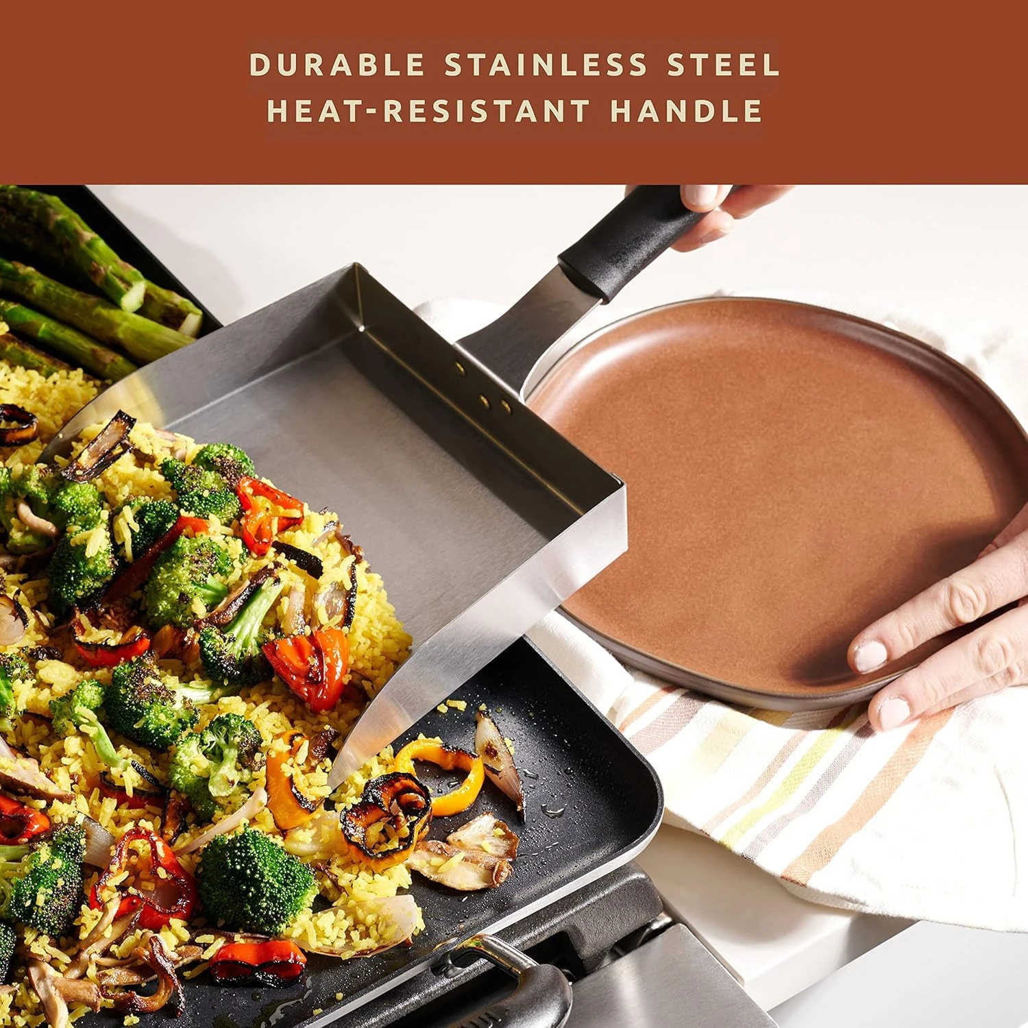 Premium Black Handle SS French Fries Shovel — view 5