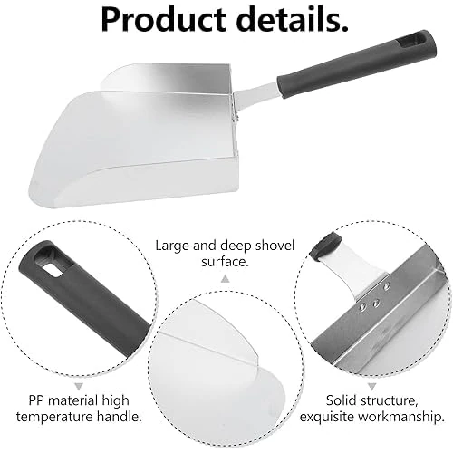 Premium Black Handle SS French Fries Shovel — view 7