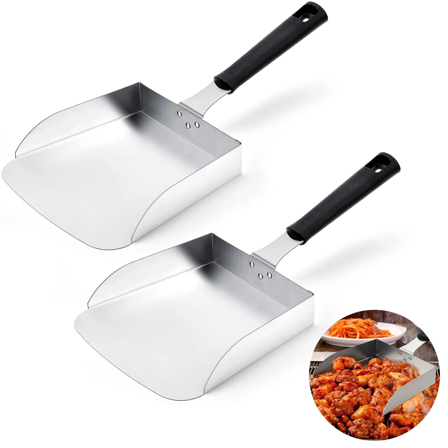 Premium Black Handle SS French Fries Shovel — view 8