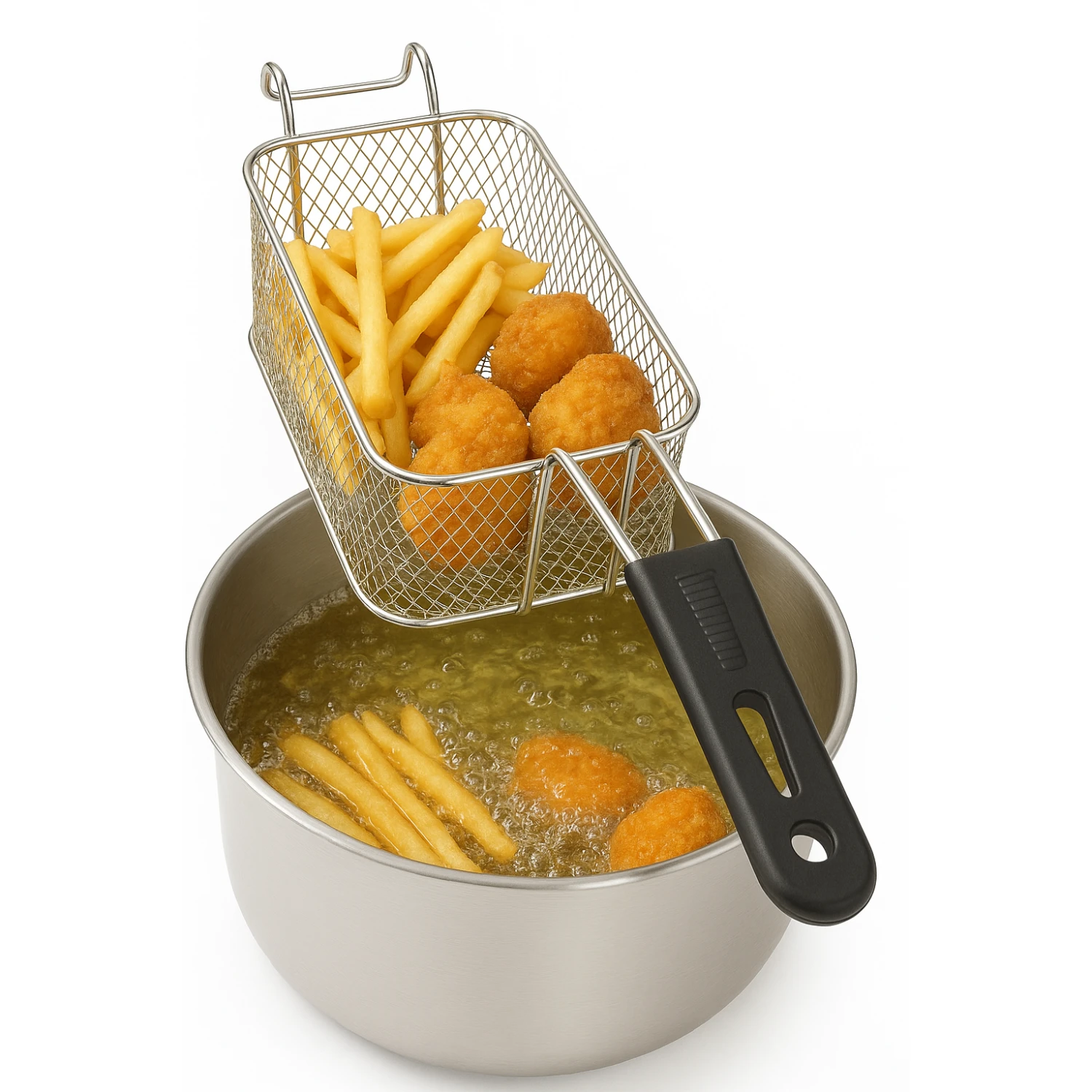 Spares for Electric Deep Fryer 4L - Basket with Handle — view 2