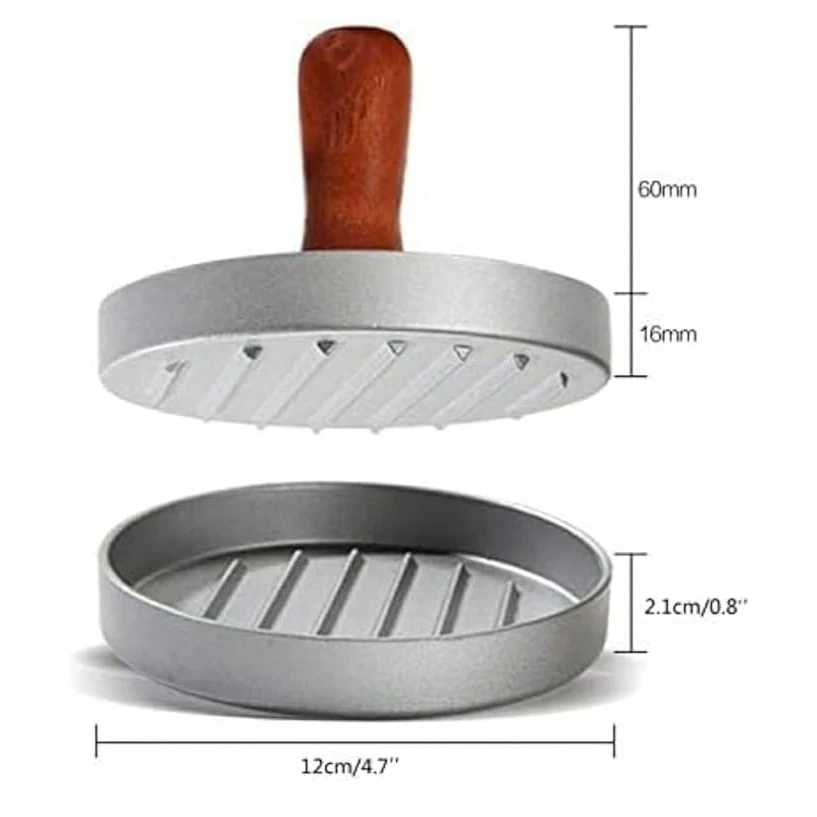 Wooden Handle Manual Burger/Patty Press — view 2