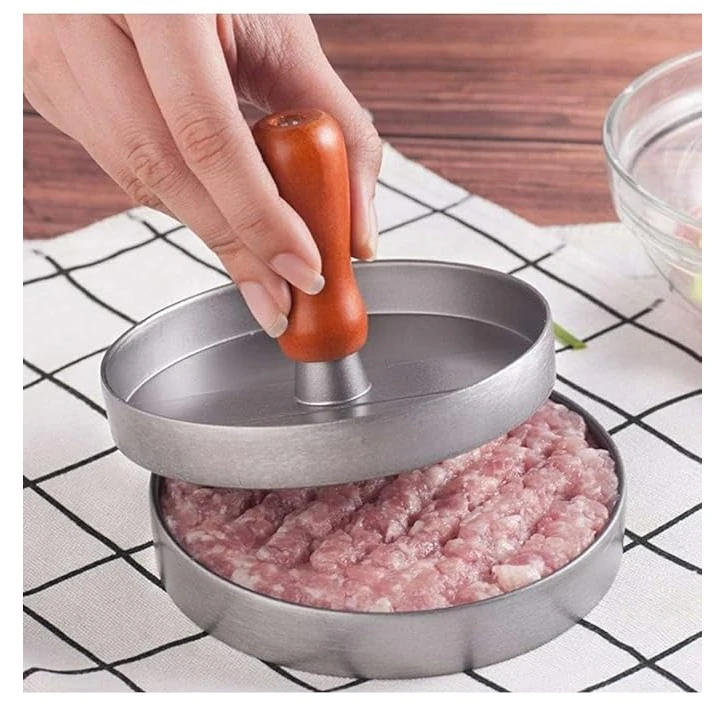 Wooden Handle Manual Burger/Patty Press — view 3