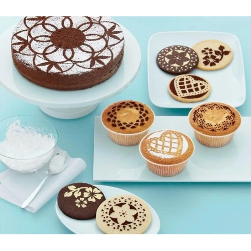 Assorted Cake + Cup Cake Design Stencil Paper — view 3