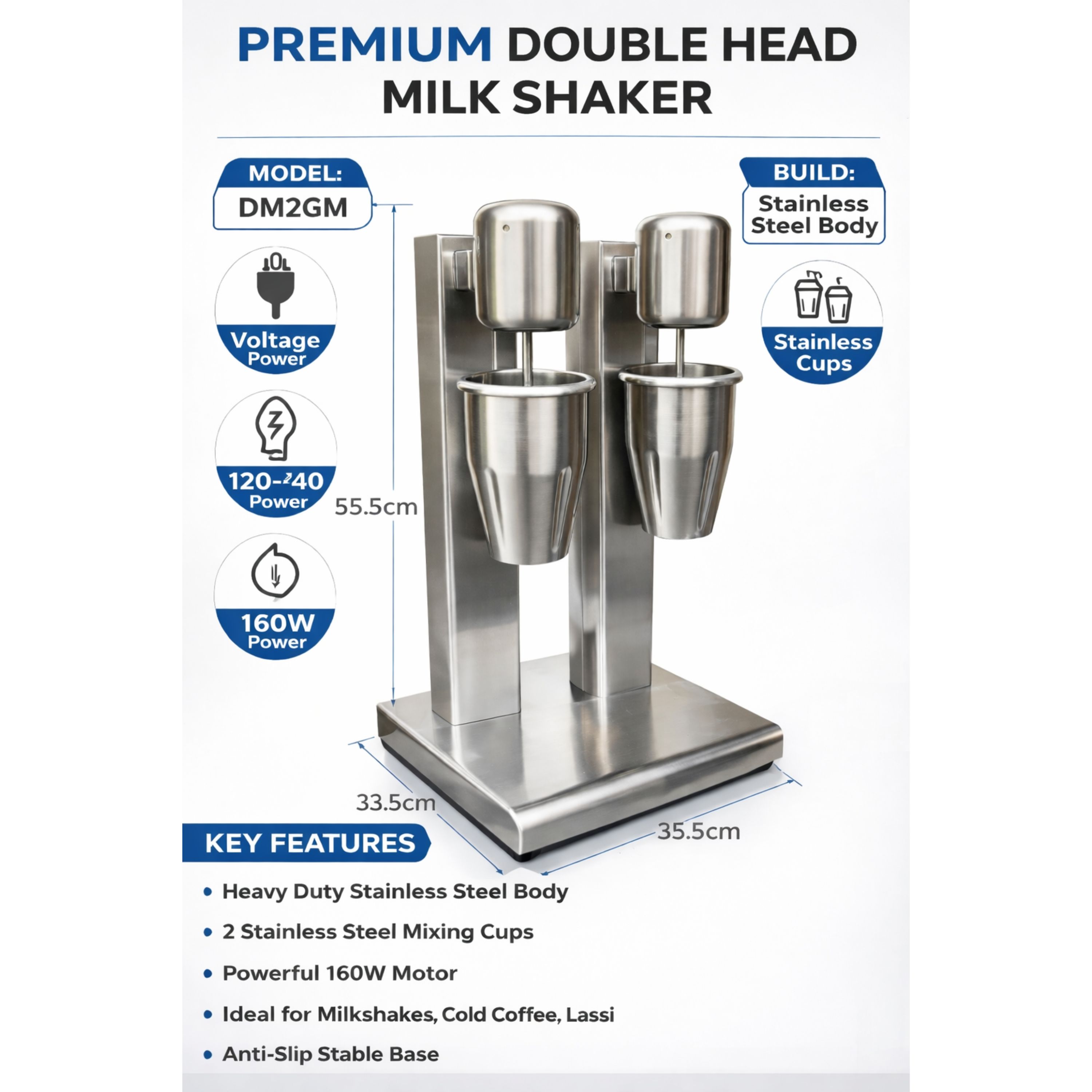Premium Electric Full SS Milk/Juice/Lassi Shaker — view 2