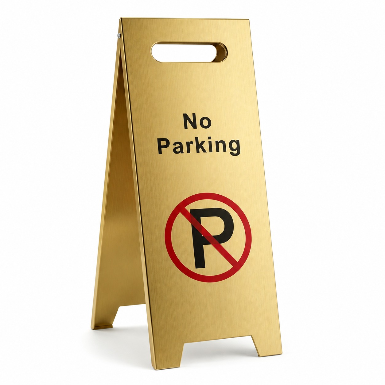 Golden Metal Sign Board - No Parking — view 7