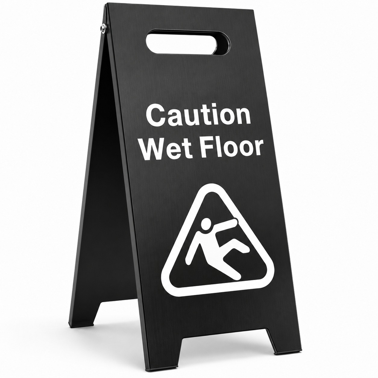 Black Metal Sign Board - Caution Wet Floor — view 7