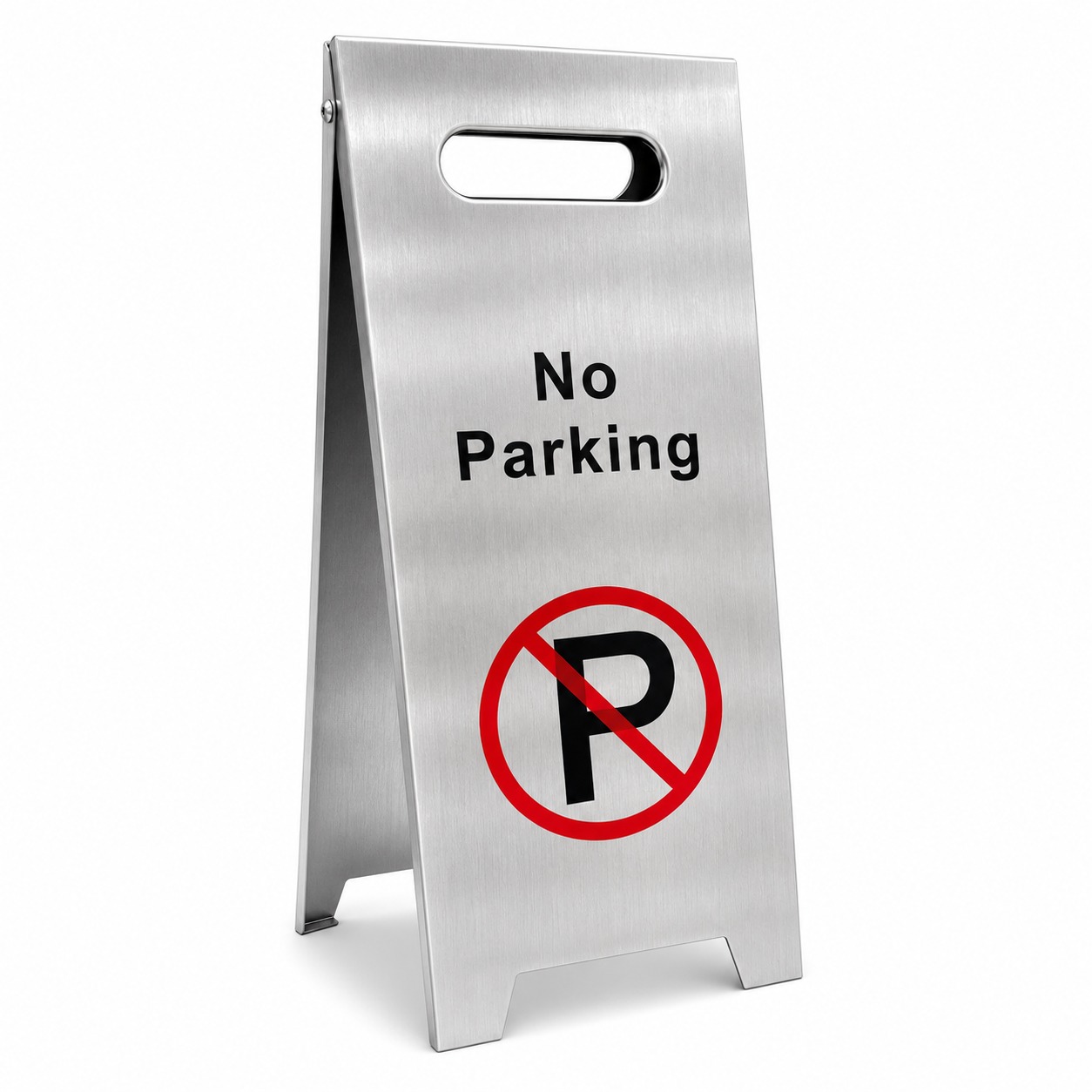 Silver Metal Sign Board - No Parking — view 7