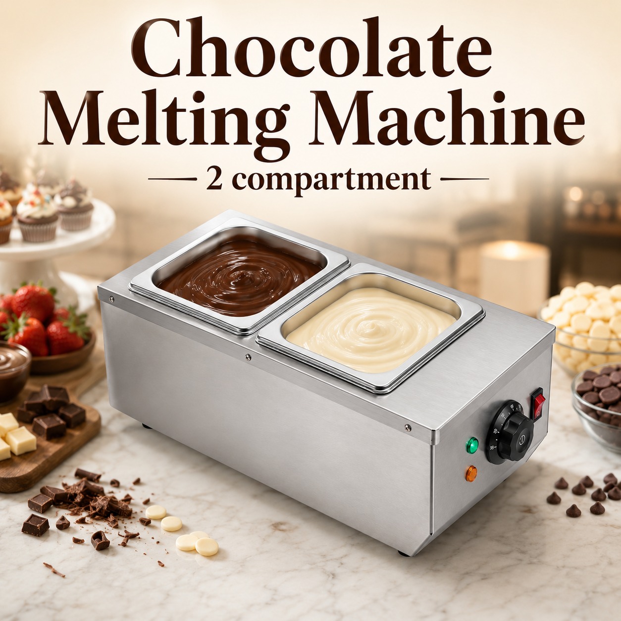 Chocolate Melting Machine — 2 Compartment