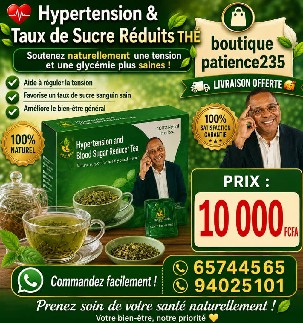 Hypertension et Taux de sucre réduit: 10000 FCFA