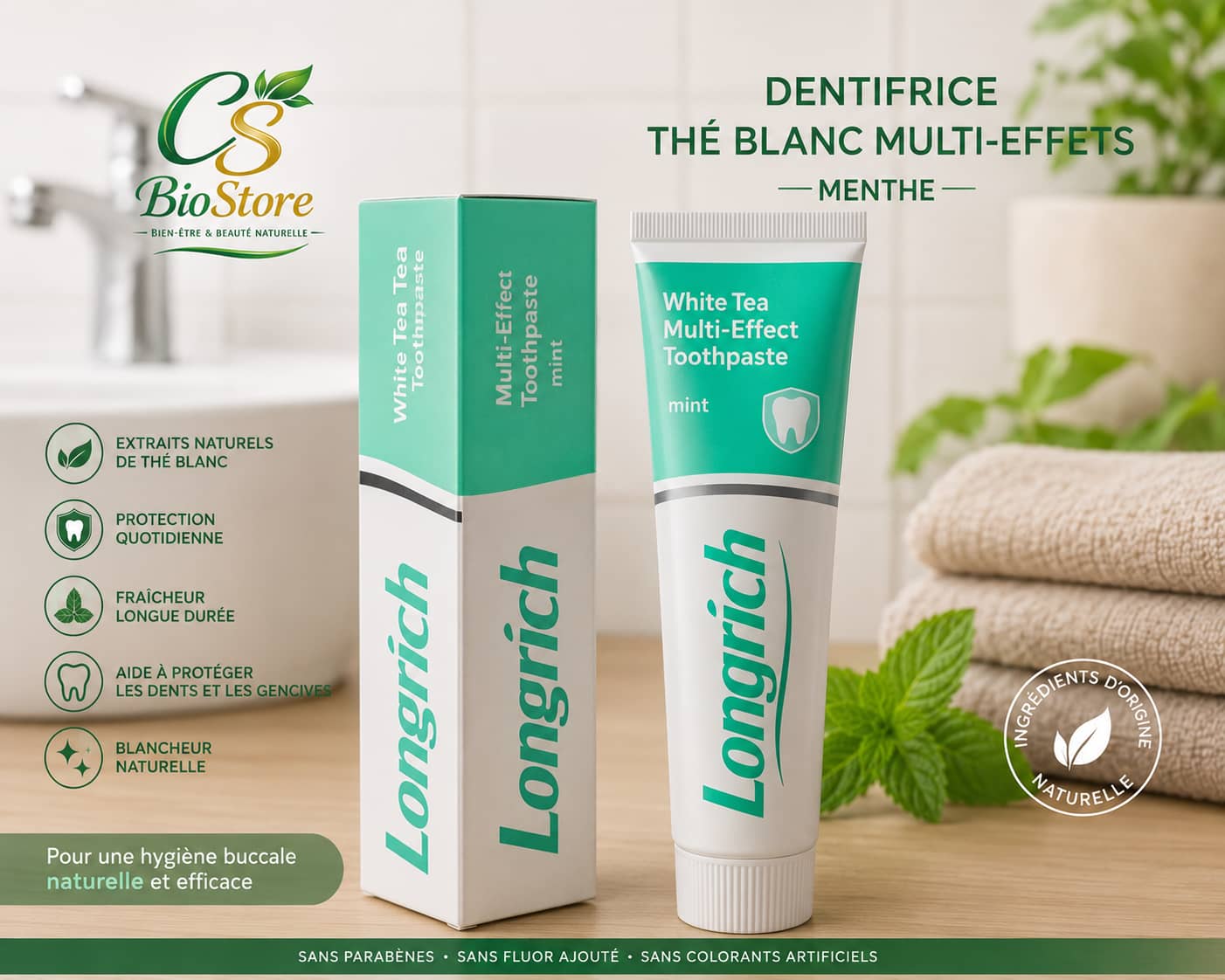 Dentifrice longrich multi effets