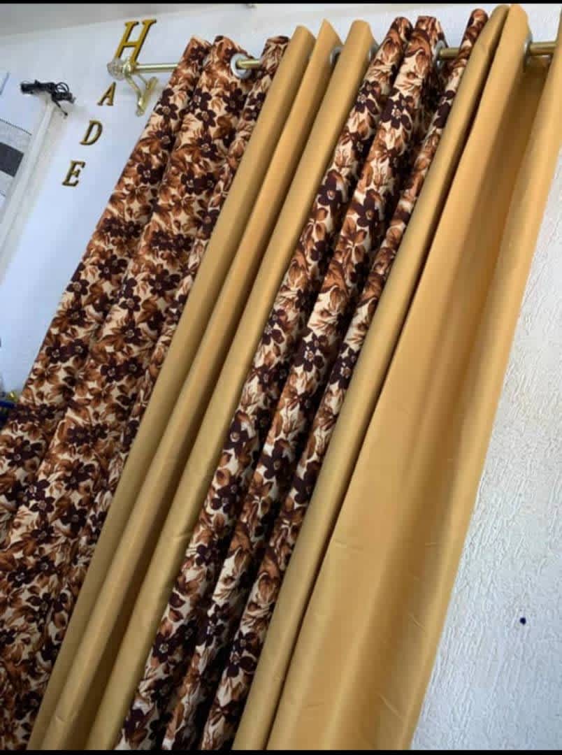 Rideau satin et coton
