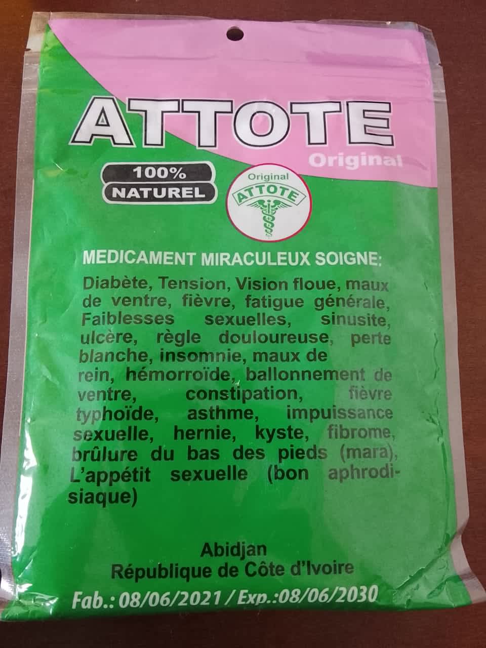ATTOTE ORIGINAL (Médicament 100% naturel africain multi fonction)