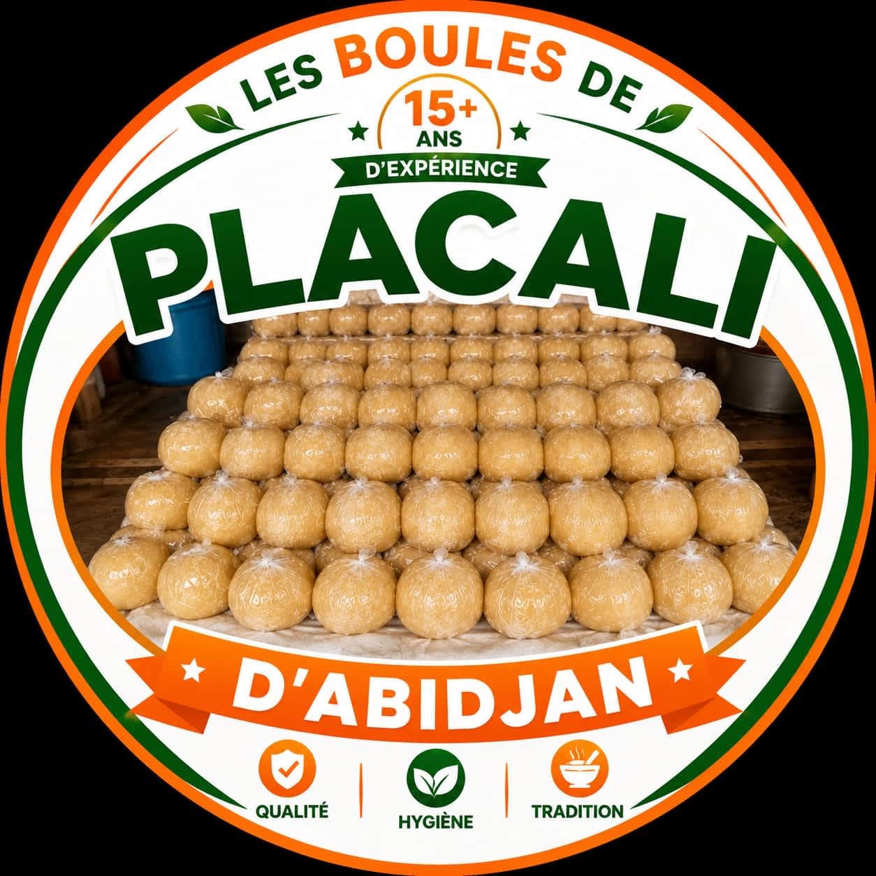 Placali  ✅  1 boule à 100 FCFA  ✅ 3 boules à 250 FCFA