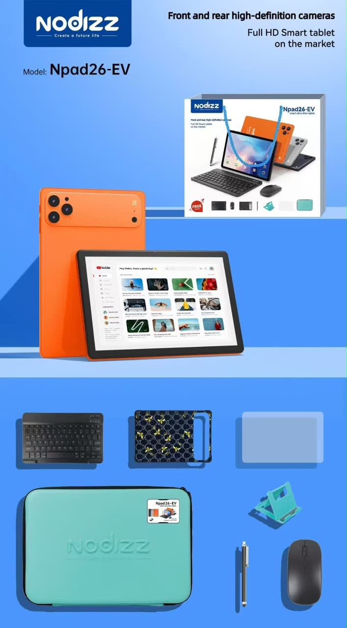 Tablette Noodizz Npad26-EV – Full HD avec Caméras Avant & Arrière