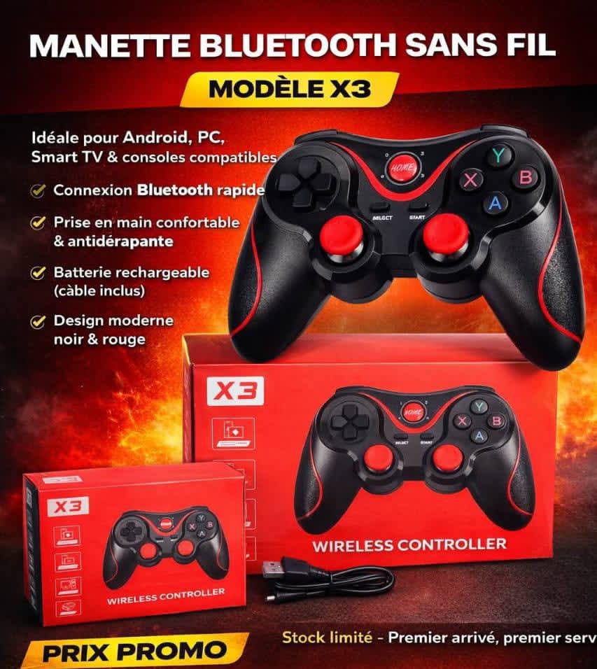MANETTE BLUETOOTH SANS FIL – MODÈLE X3