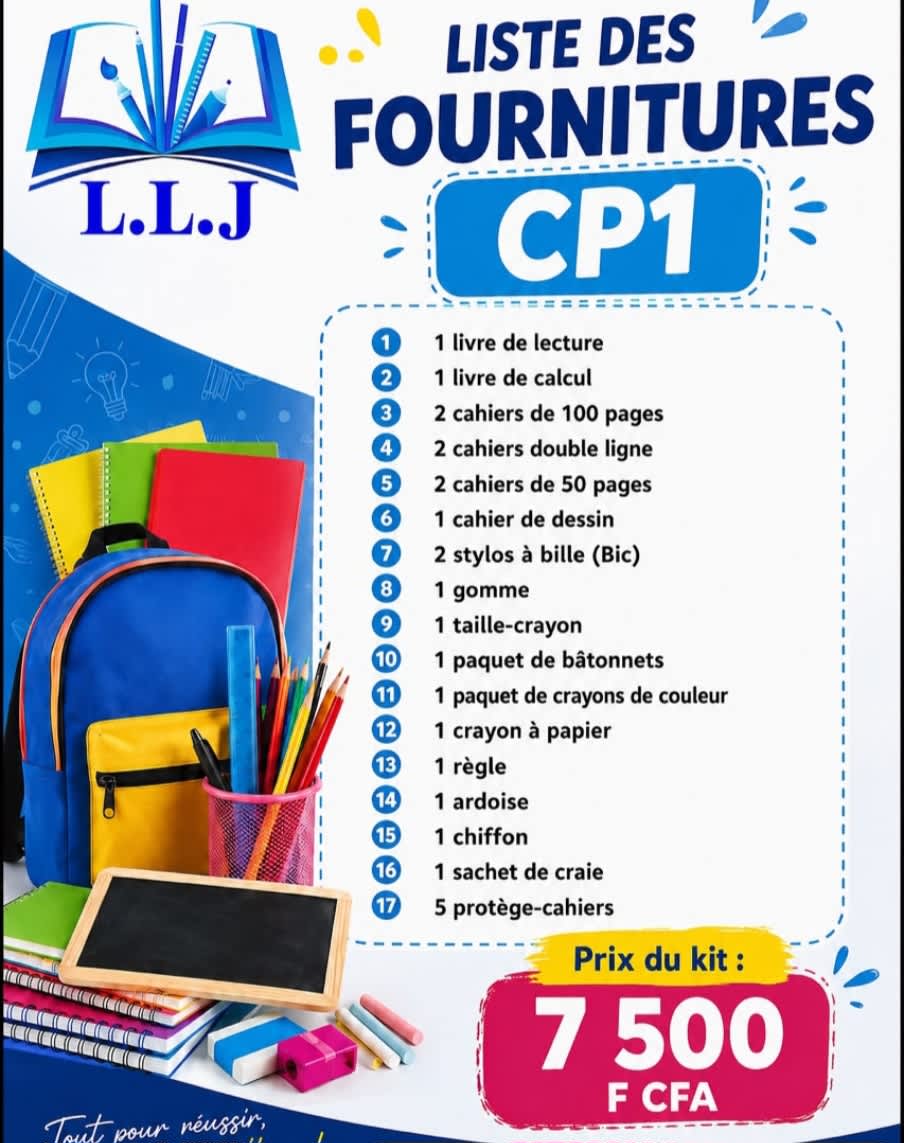 Promotion sur Fournitures scolaires CP1