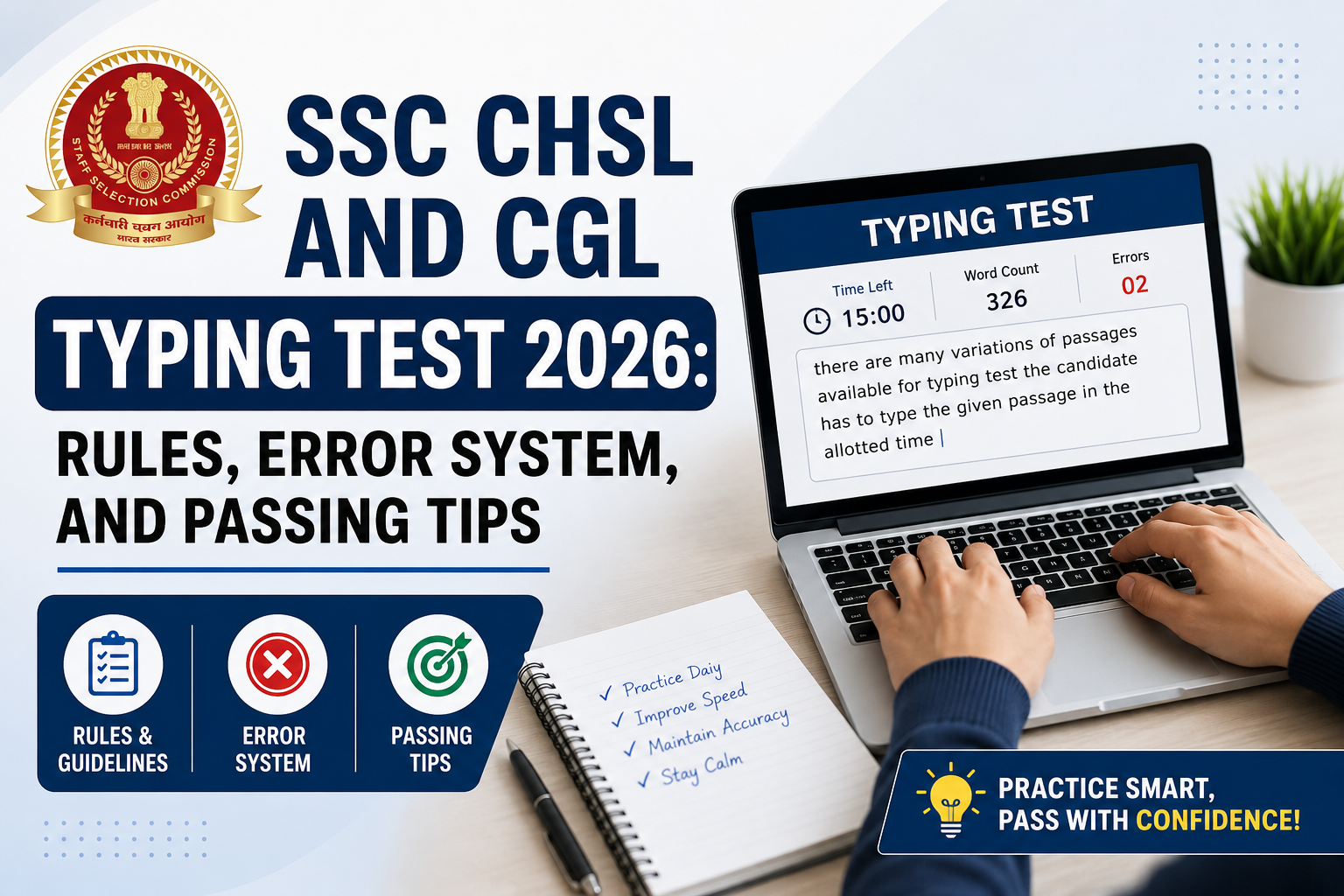 SSC CHSL and CGL Typing Test 2026: Rules, Error System, and Passing ...