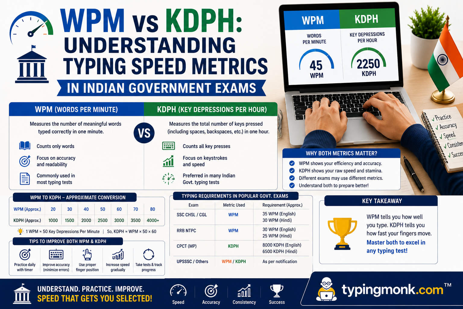 WPM vs KDPH: Understanding Typing Speed Metrics in Indian Government ...