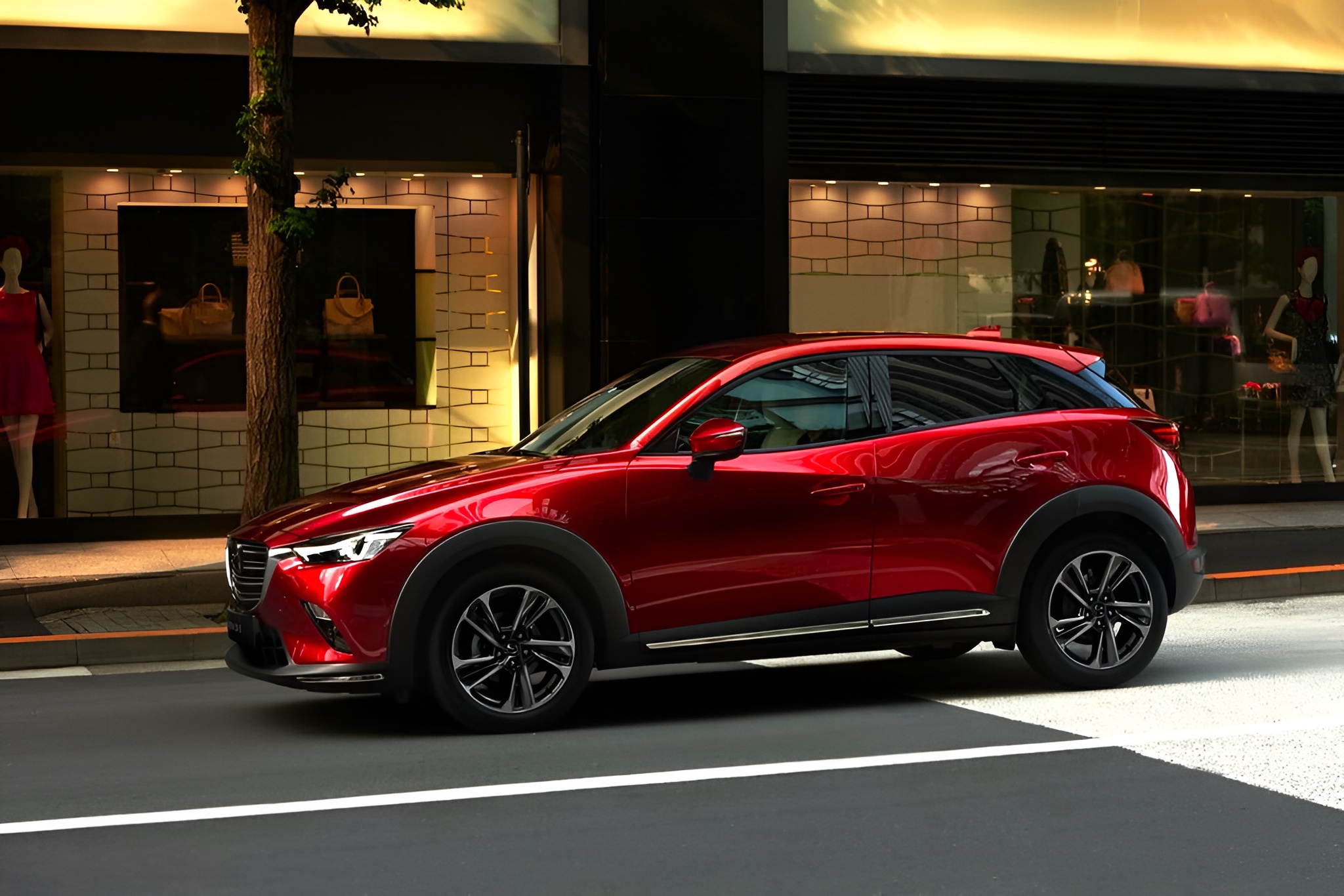 Mazda CX-3 driving on a city street