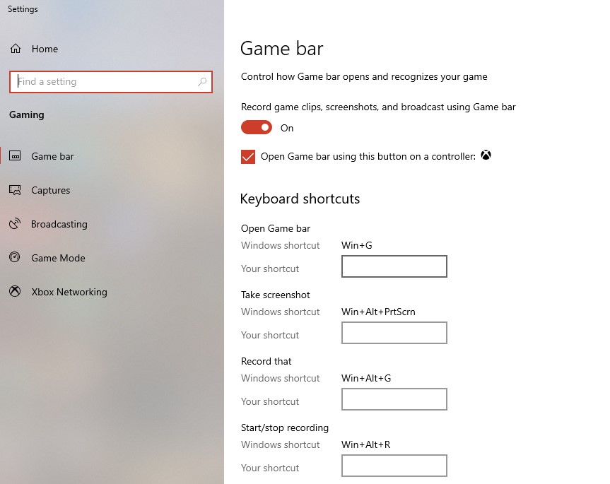 Game Bar