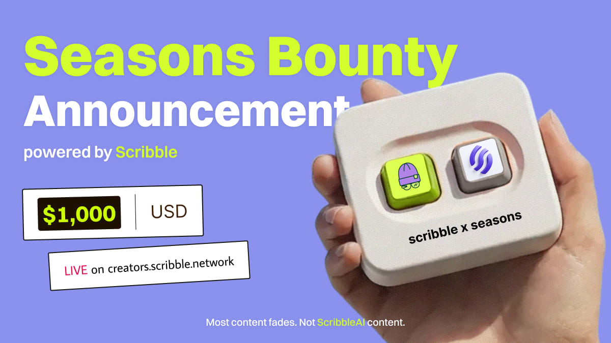 Cover Image for Seasons ScribbleAI Bounty
