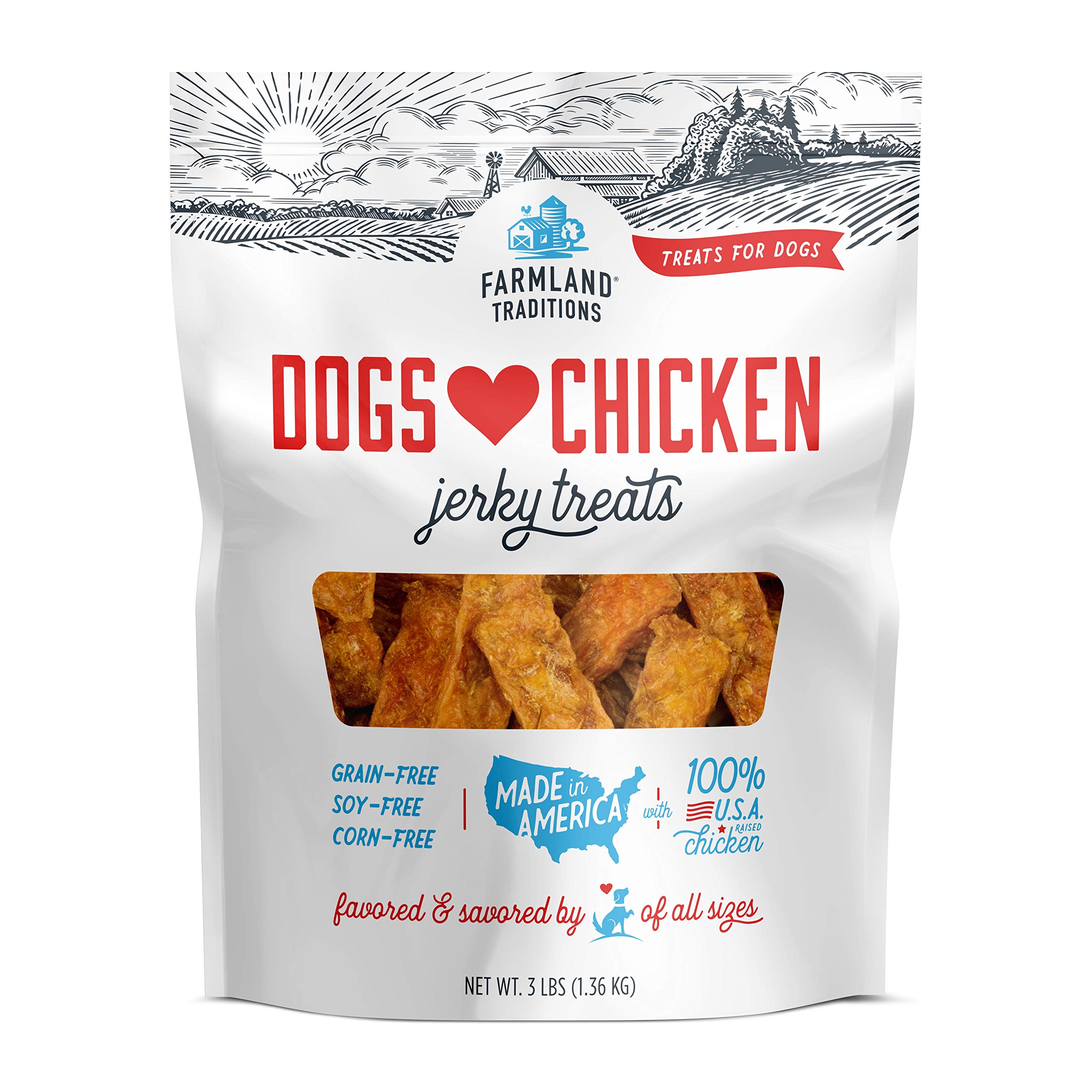 Farmland Traditions Usa Made Chicken Jerky Dog Treats,No Fillers or ...