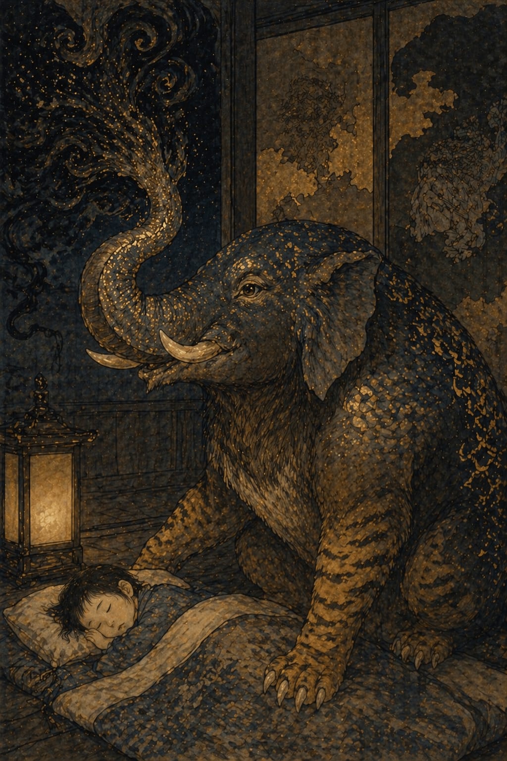 Baku (獏) — Yokai from Japanese mythology