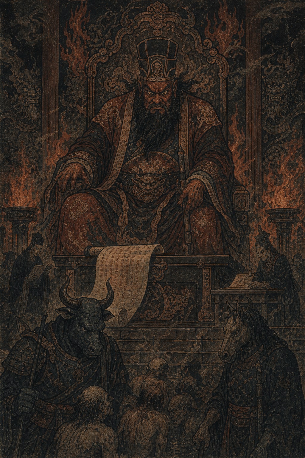 Enma-Ō (閻魔王) — Demon from Japanese mythology