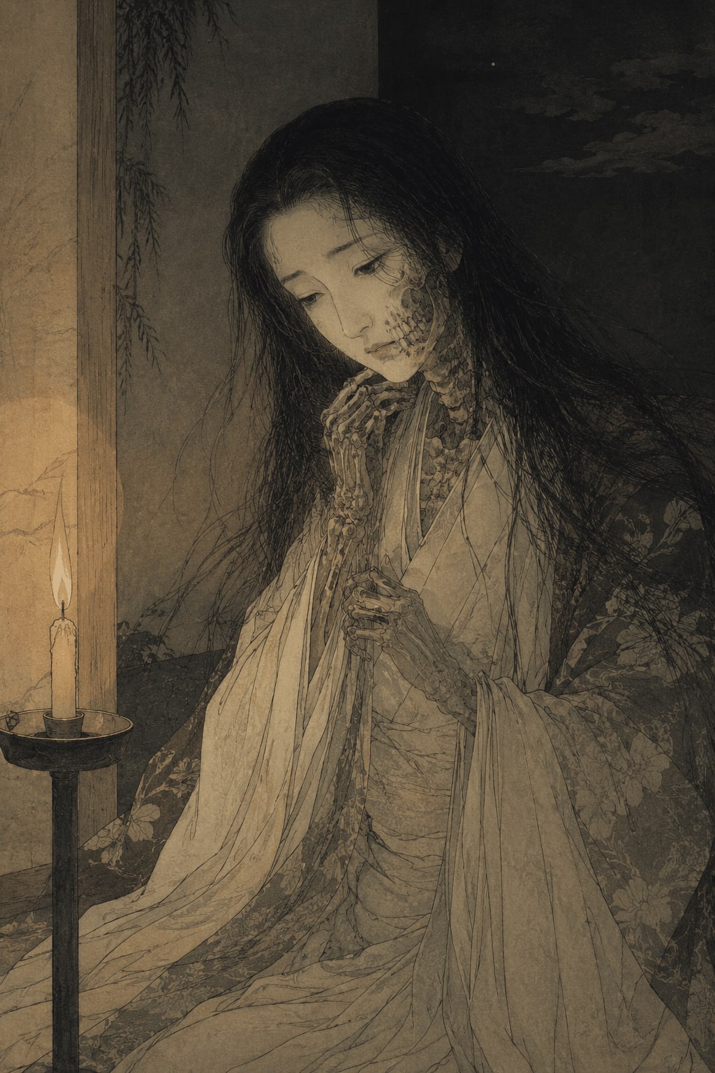 Hone-onna (骨女) — Yokai from Japanese mythology