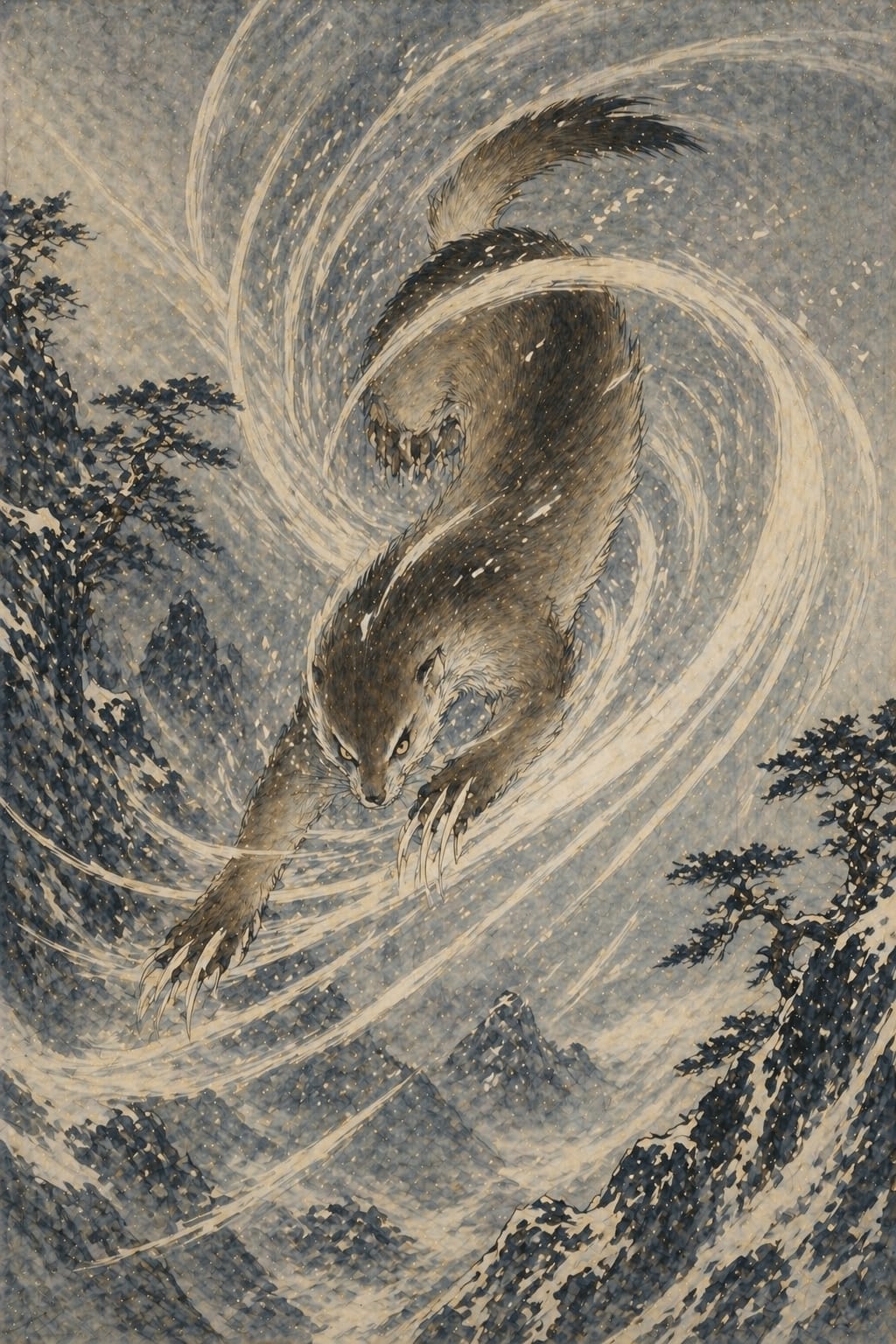 Kamaitachi (鎌鼬) — Yokai from Japanese mythology