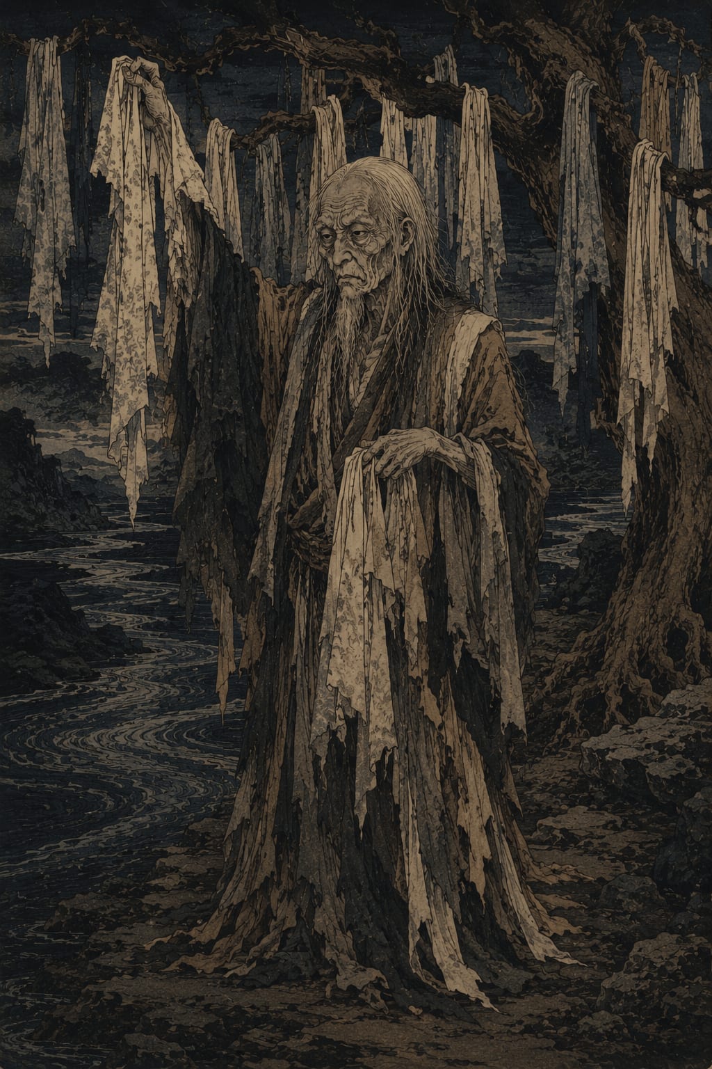 Keneō (懸衣翁) — Demon from Japanese mythology