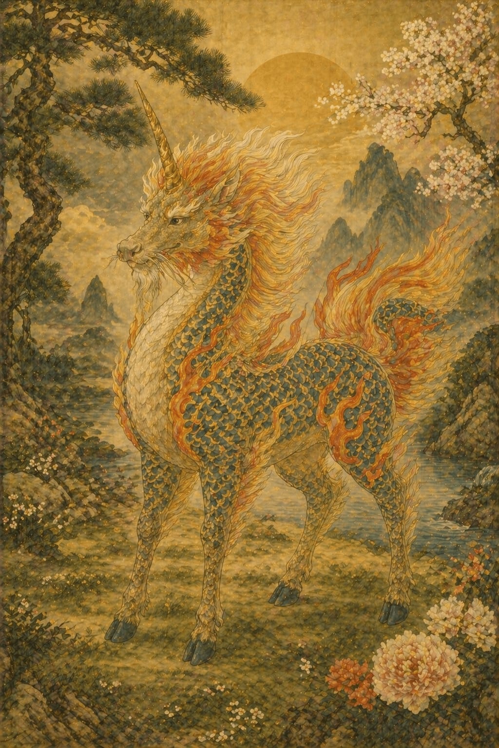 Kirin (麒麟) — Yokai from Japanese mythology
