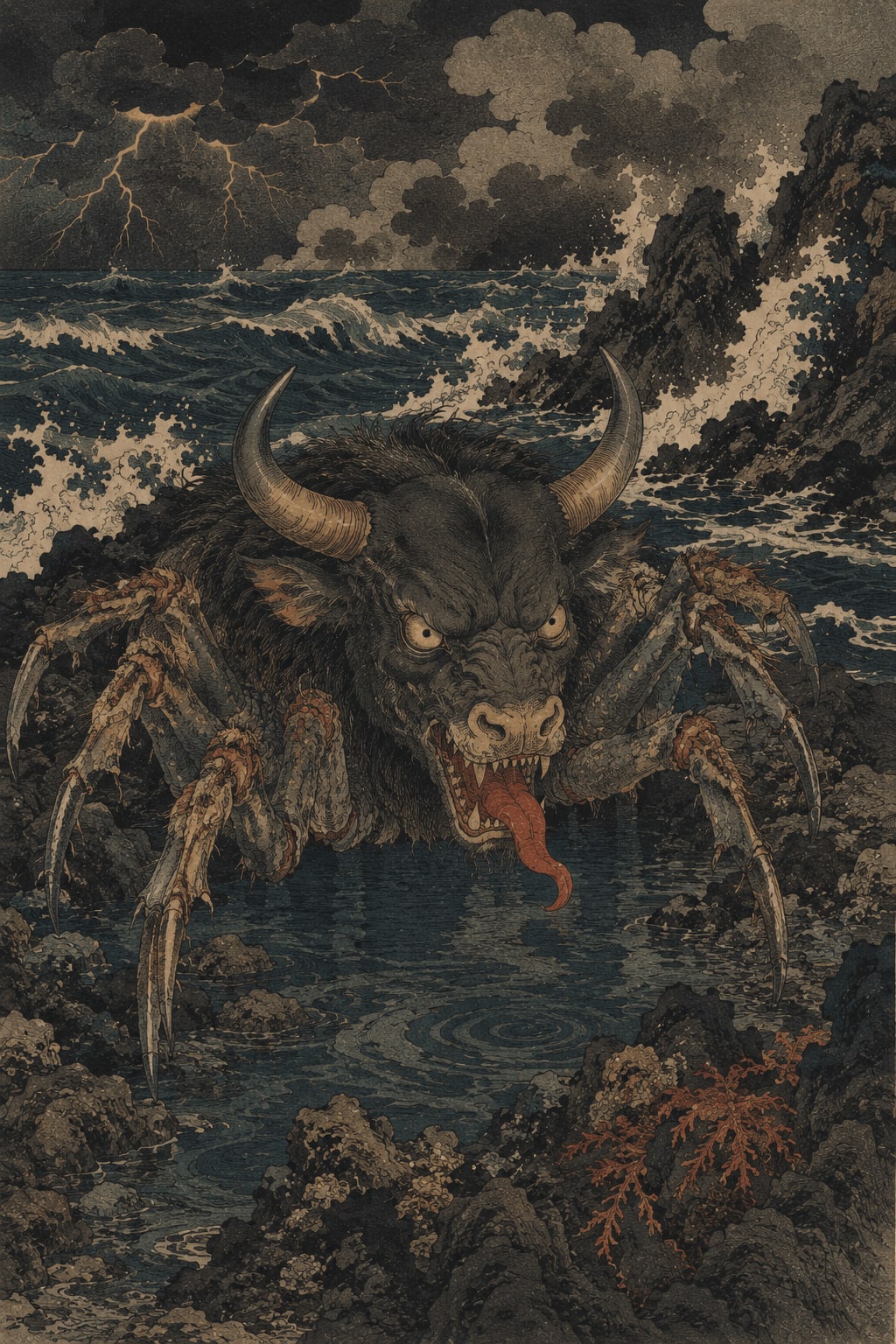 Ushi-oni (牛鬼) — Yokai from Japanese mythology