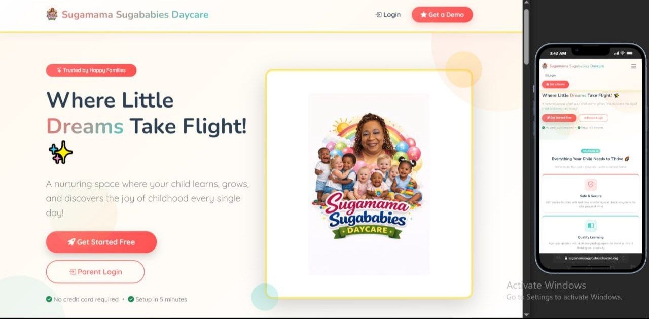 Sugamama Suga Babies Daycare Website