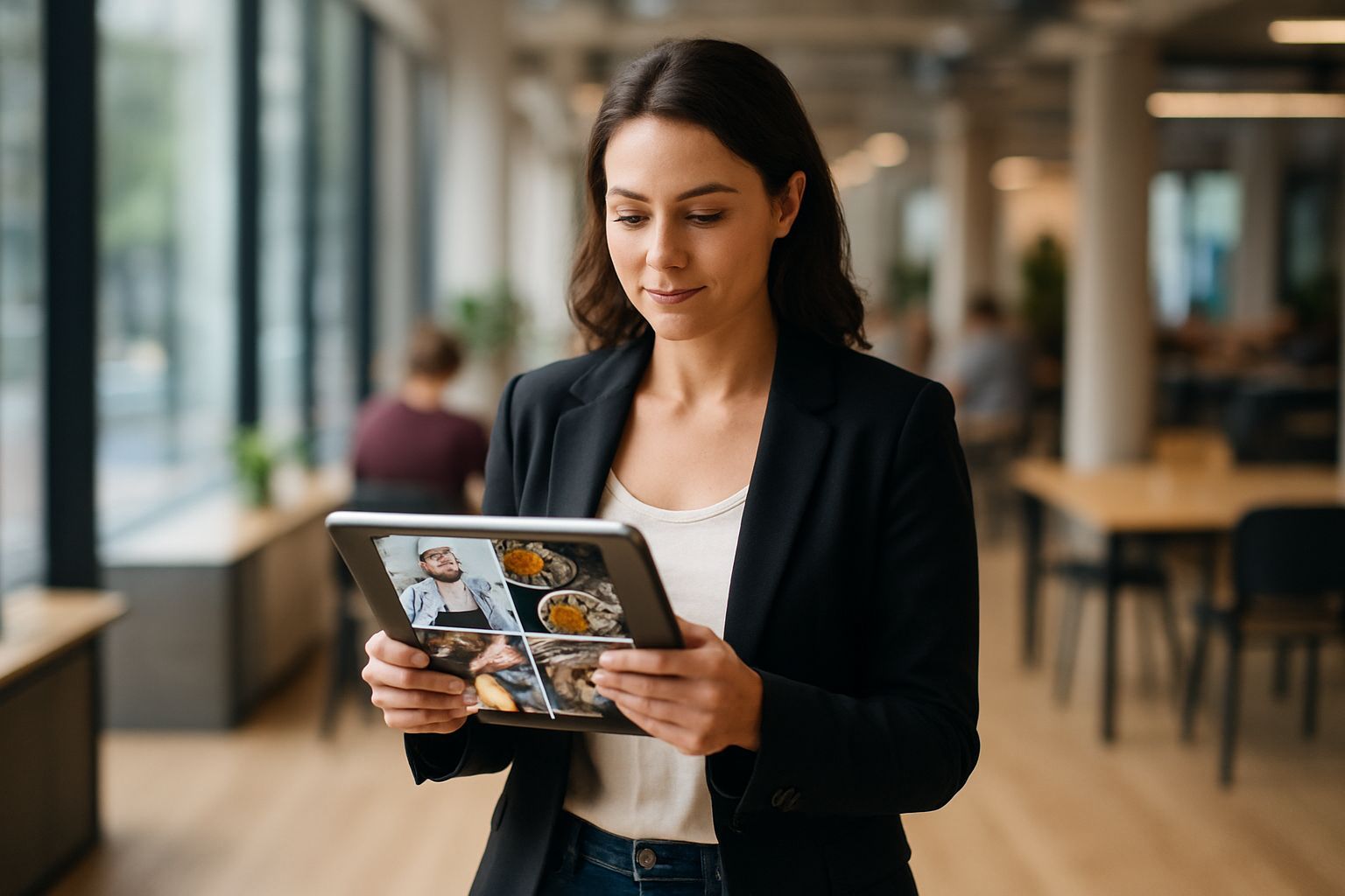 cultura digital restaurante: Marketing professional reviewing cultura digital restaurante content on