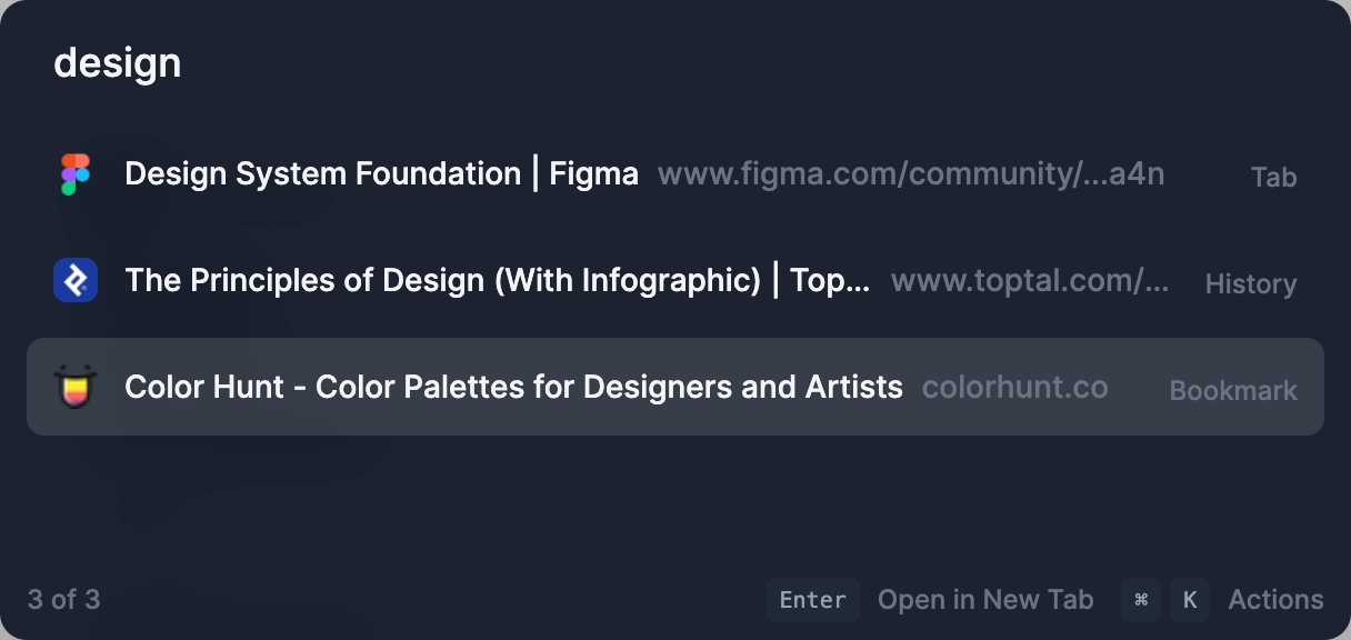 OmniTab Search Interface