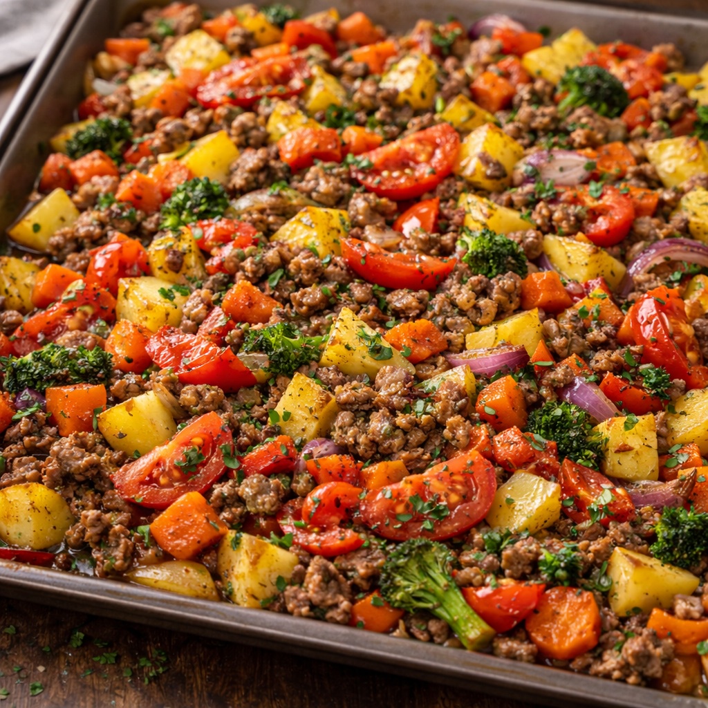 One-Pan Lean Ground Beef and Vegetable Bake