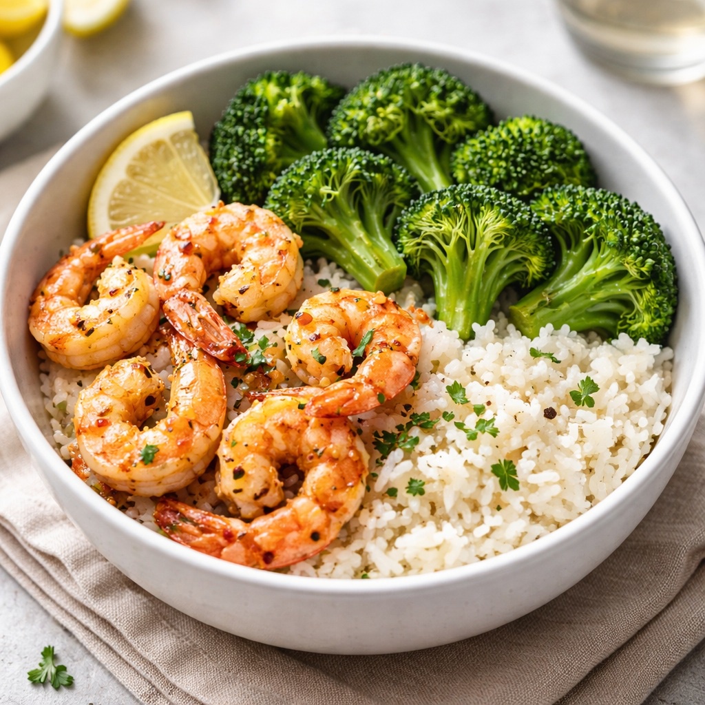 Garlic Shrimp Rice Bowl